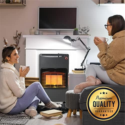 Outdoor Propane Patio Heater, 18,000 BTU Portable LP Gas Infrared Heaters for Garage, Camping, Outside, Suitable for 20lb 30lb Propane