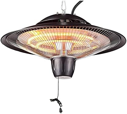 WSN Indoor/Outdoor Ceiling Electric Patio Heater, Ceiling Mounted, Iron Overheat Protection, Suspended Infrared Heater Air Choice Patio Heater