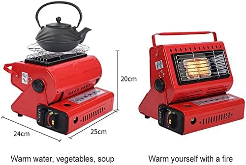 Camping Stove with Heater Butane Camping Stove with Tent Heater Portable Heater Black, Multicolor